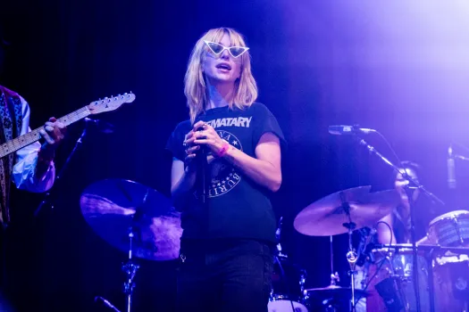 Hayley Williams performs during Remi Wolf's Insanely Fire 1970's Pool Party Superjam on Saturday, June 14, 2025, at Brooklyn Bowl in Nashville, Tenn. (Photo by Amy Harris/Invision/AP)