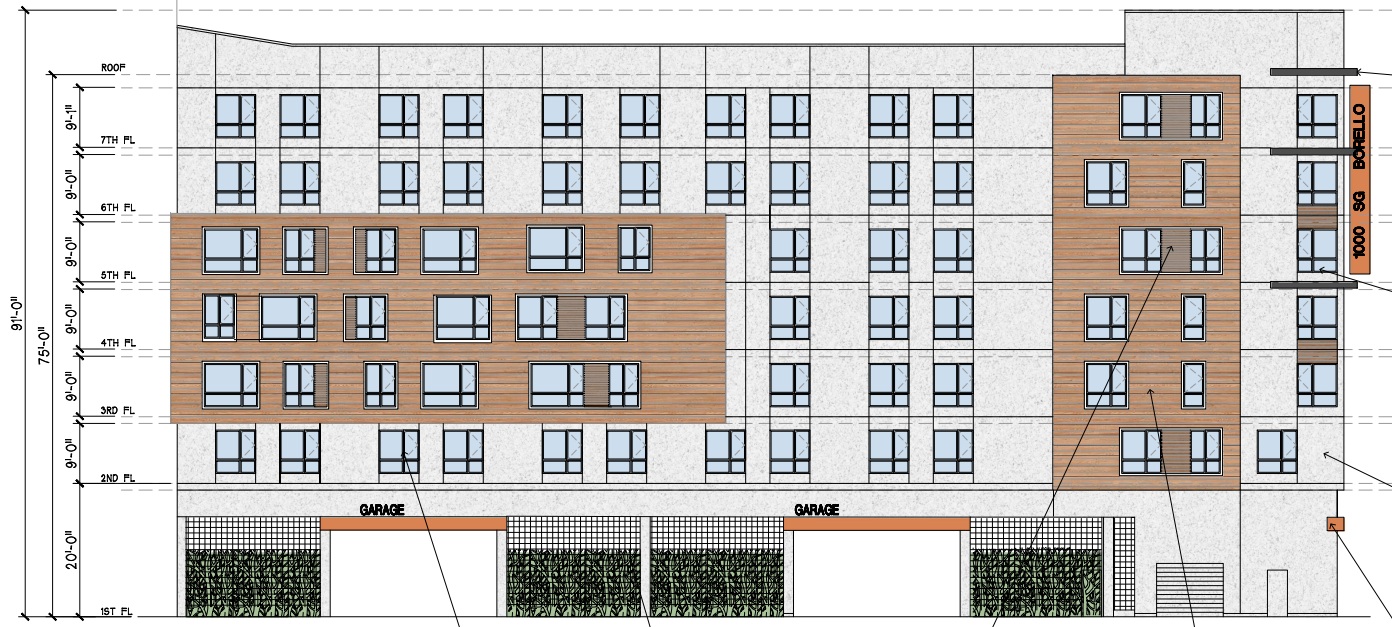 San Jose has approved permits for a seven-story, 118-unit housing development at 1000 S. De Anza Blvd. (Courtesy of LPMD Architects)